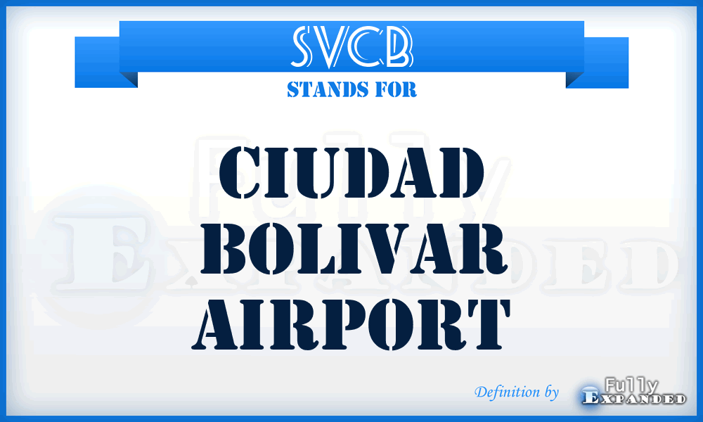 SVCB - Ciudad Bolivar airport