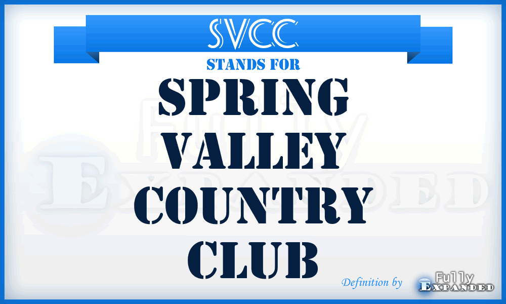 SVCC - Spring Valley Country Club
