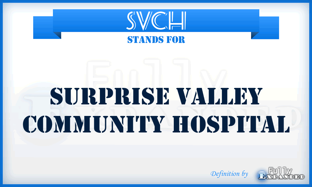 SVCH - Surprise Valley Community Hospital