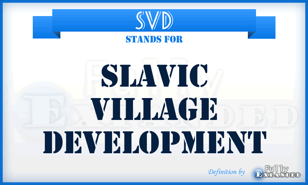 SVD - Slavic Village Development