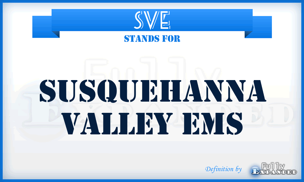 SVE - Susquehanna Valley Ems