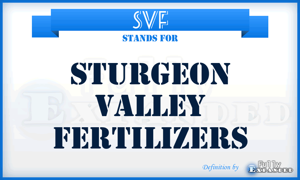 SVF - Sturgeon Valley Fertilizers