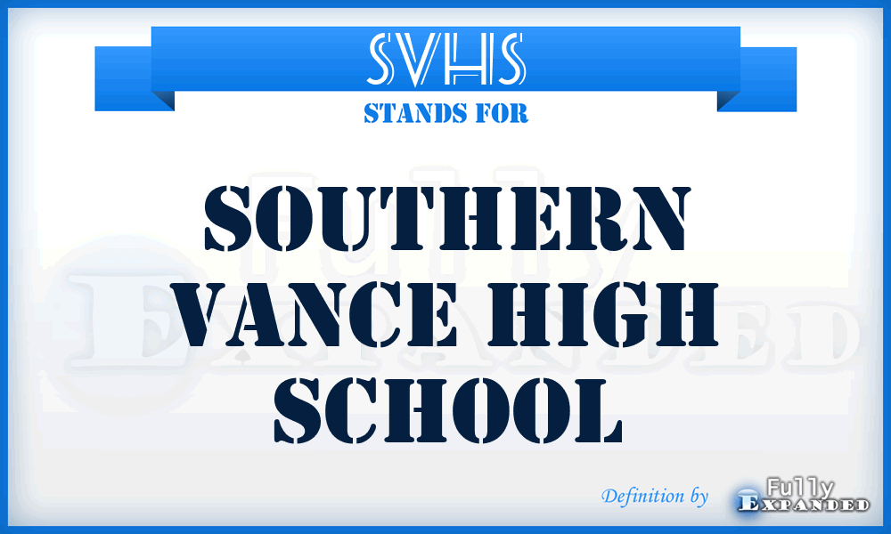 SVHS - Southern Vance High School