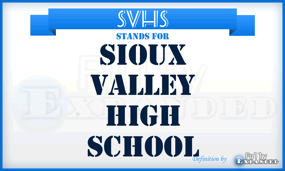 SVHS - Sioux Valley High School