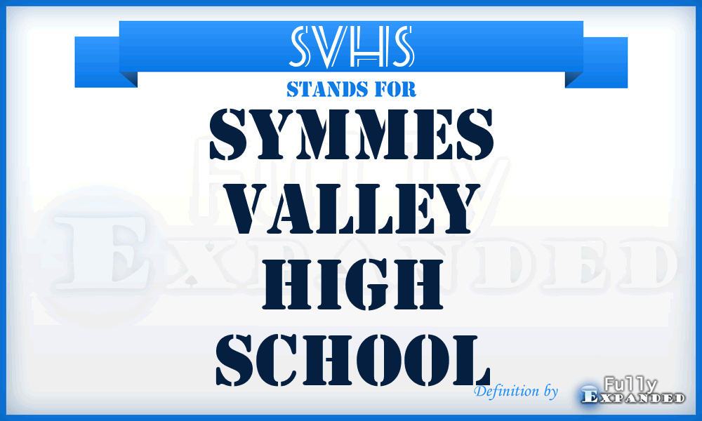 SVHS - Symmes Valley High School