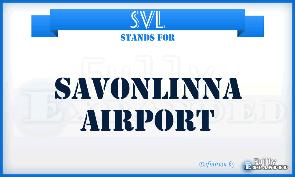 SVL - Savonlinna airport