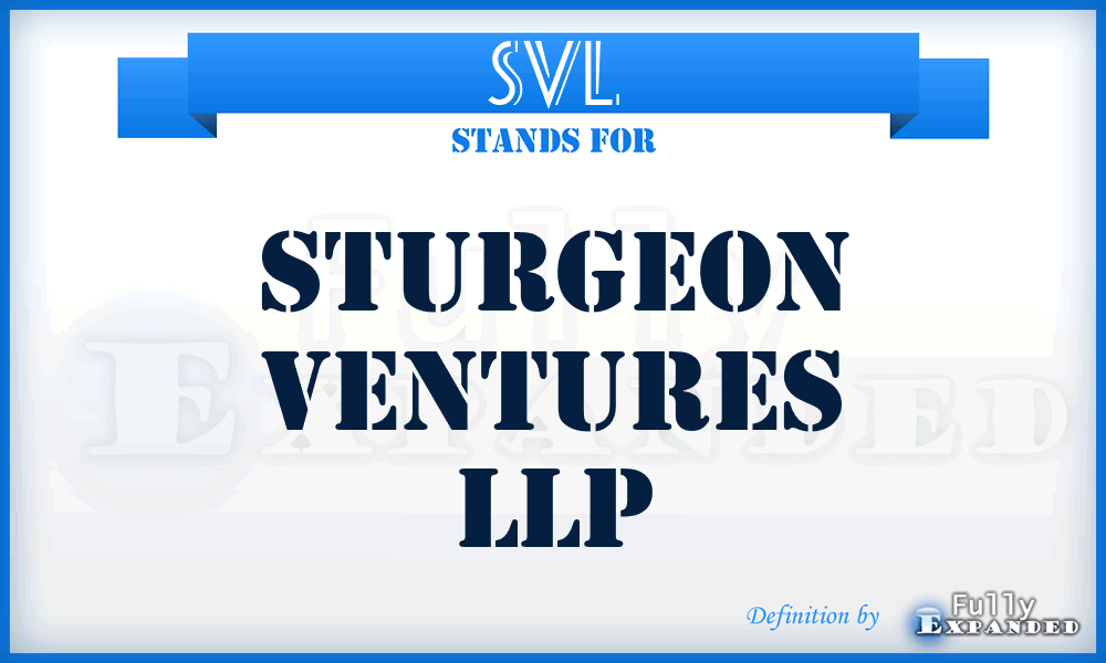 SVL - Sturgeon Ventures LLP