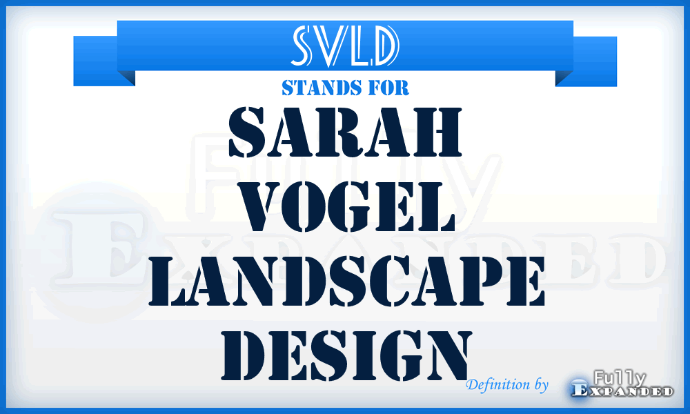SVLD - Sarah Vogel Landscape Design