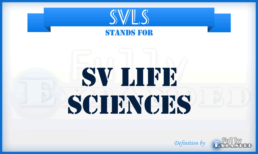 SVLS - SV Life Sciences