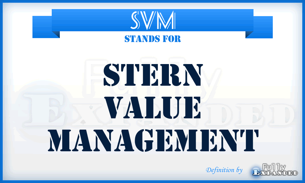 SVM - Stern Value Management