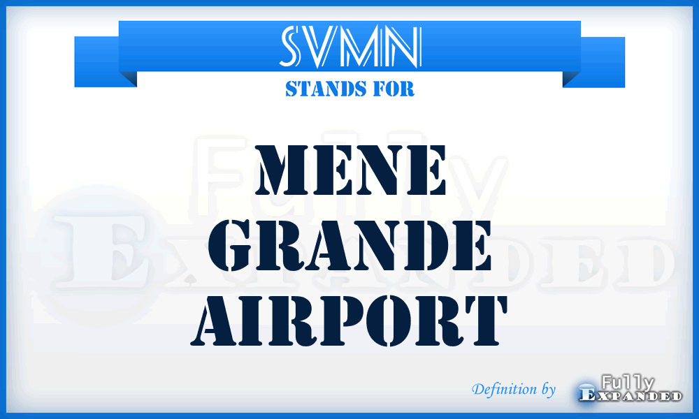 SVMN - Mene Grande airport