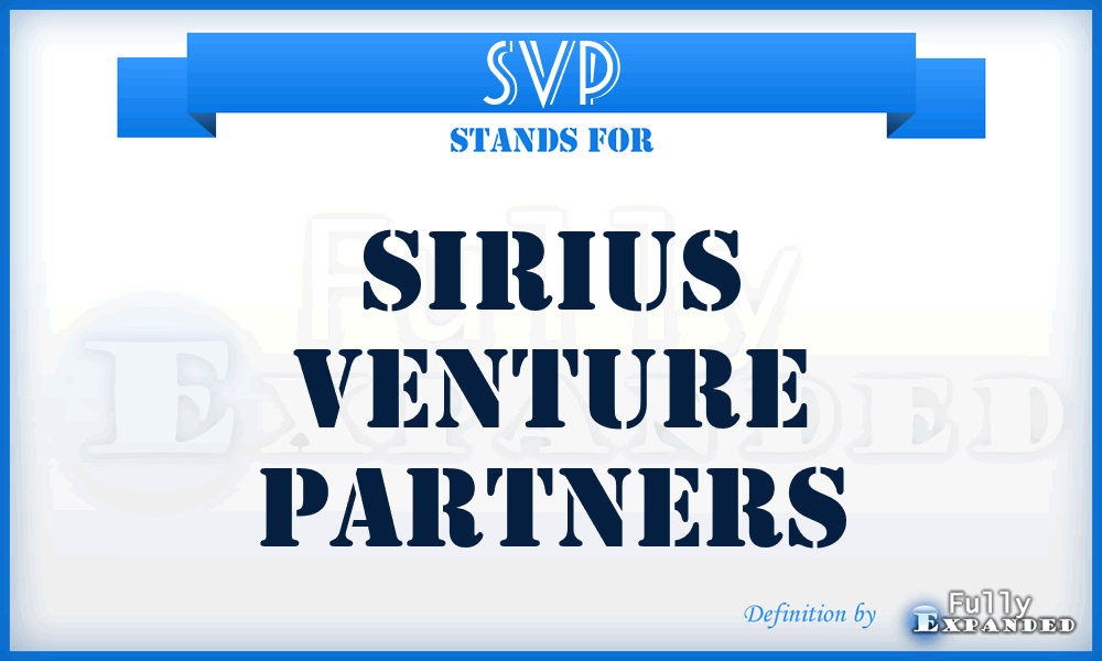 SVP - Sirius Venture Partners