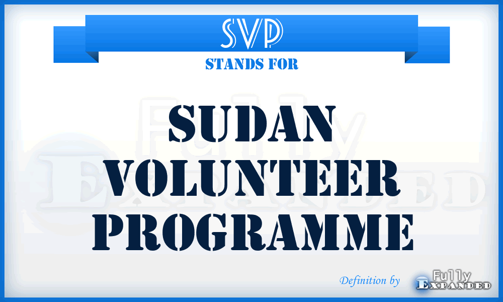 SVP - Sudan Volunteer Programme