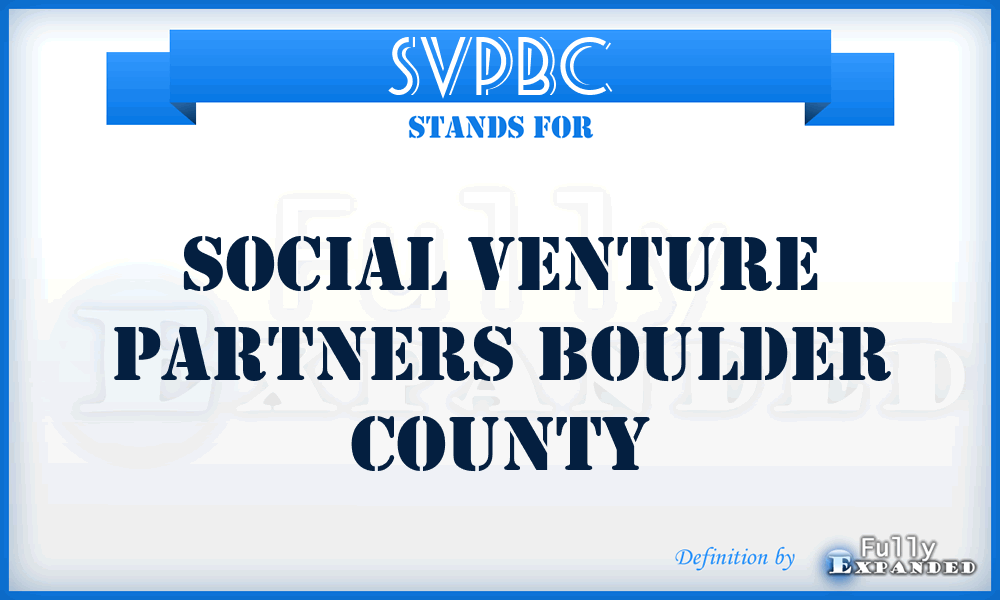 SVPBC - Social Venture Partners Boulder County
