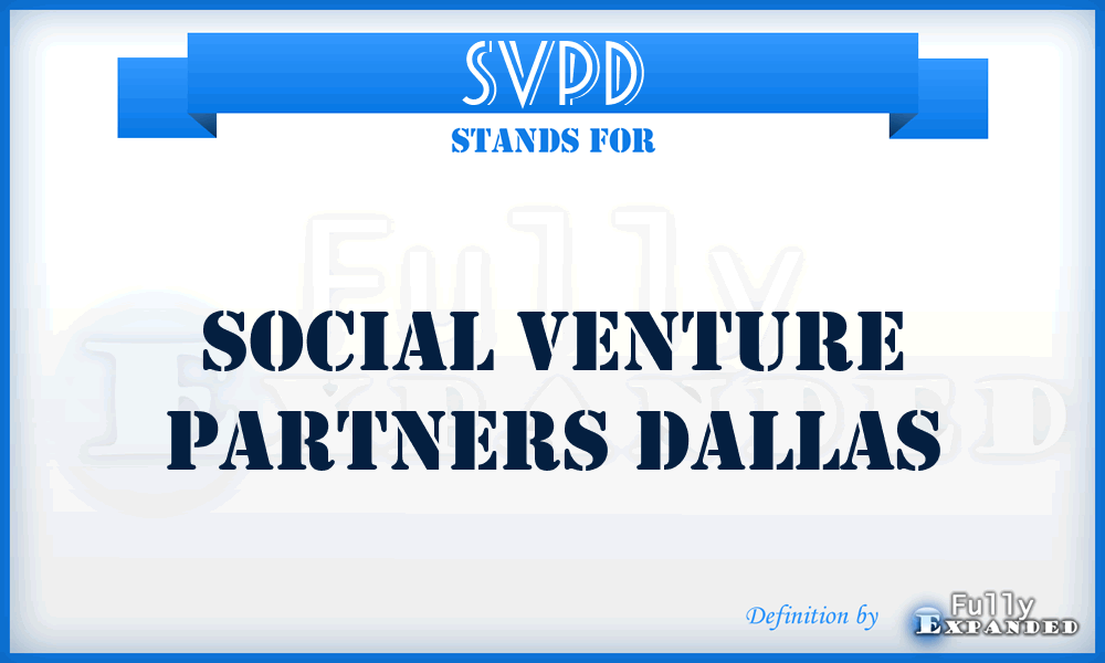 SVPD - Social Venture Partners Dallas