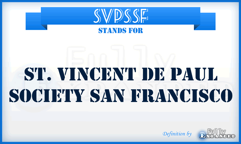 SVPSSF - St. Vincent de Paul Society San Francisco