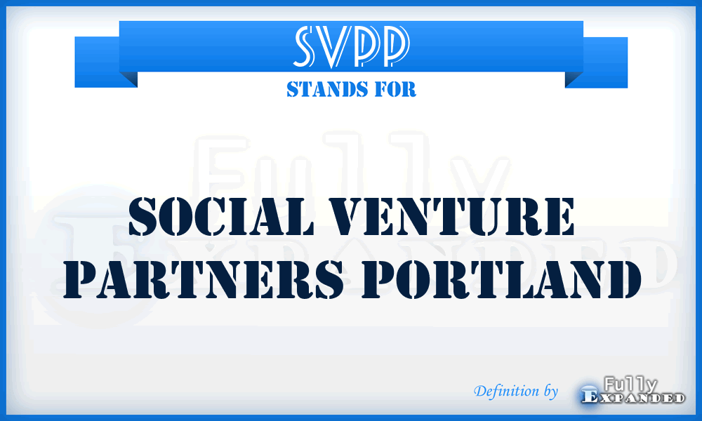 SVPP - Social Venture Partners Portland