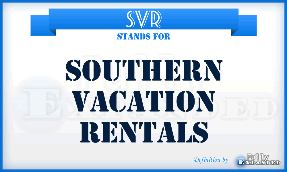 SVR - Southern Vacation Rentals