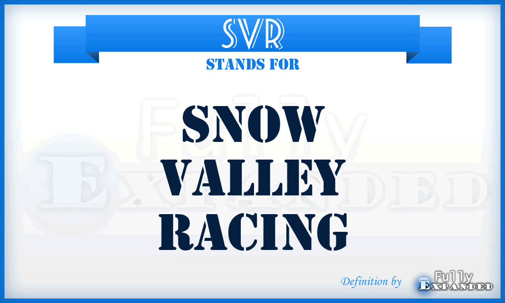 SVR - Snow Valley Racing