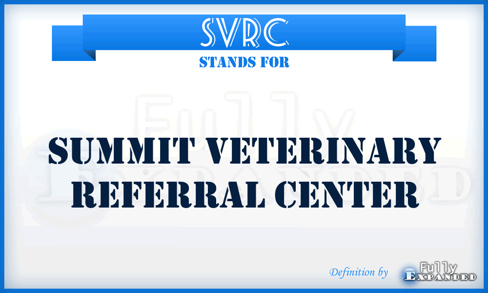 SVRC - Summit Veterinary Referral Center