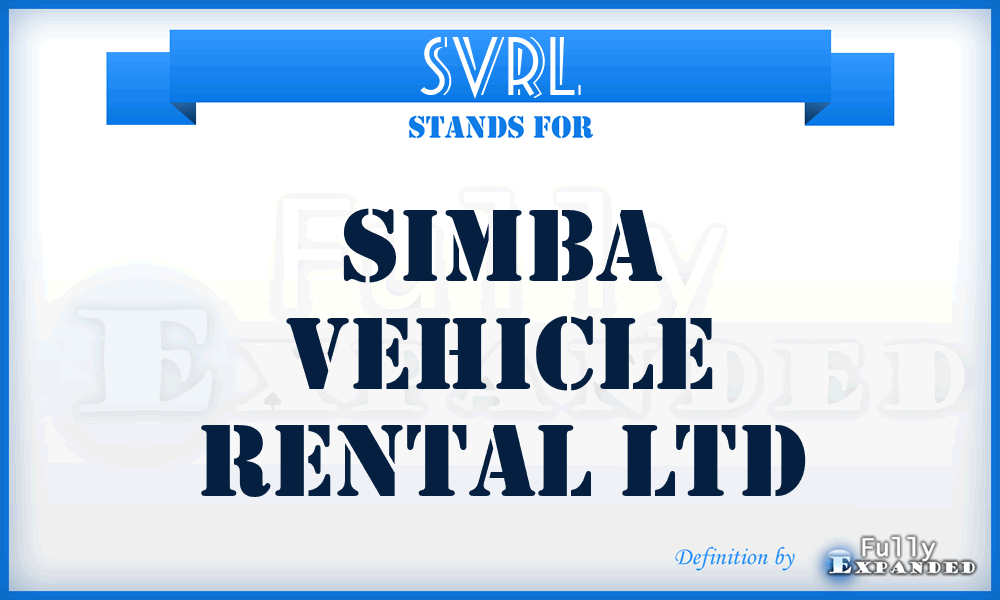 SVRL - Simba Vehicle Rental Ltd
