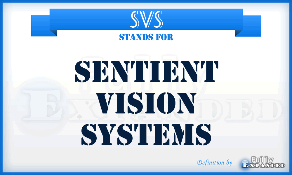 SVS - Sentient Vision Systems