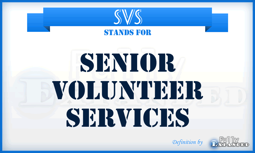 SVS - Senior Volunteer Services