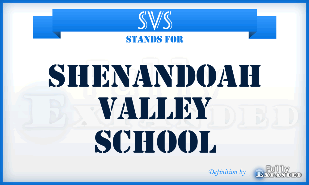 SVS - Shenandoah Valley School