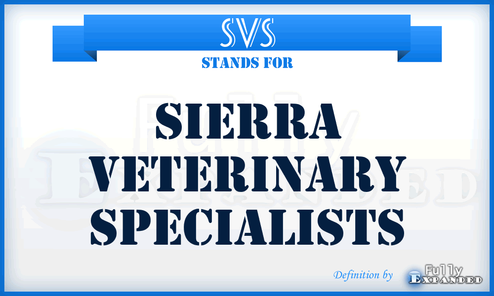 SVS - Sierra Veterinary Specialists