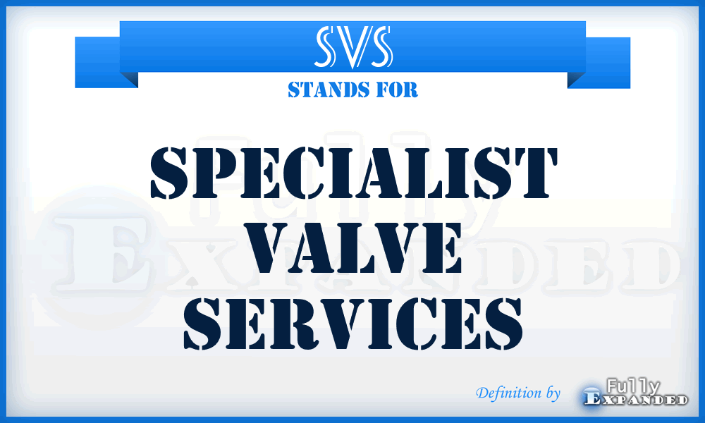 SVS - Specialist Valve Services