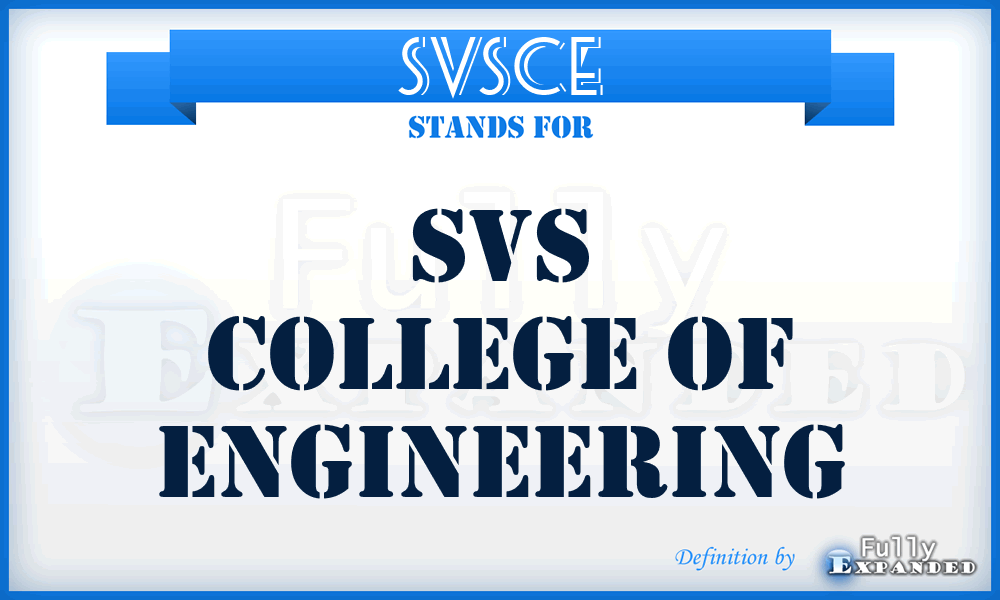 SVSCE - SVS College of Engineering