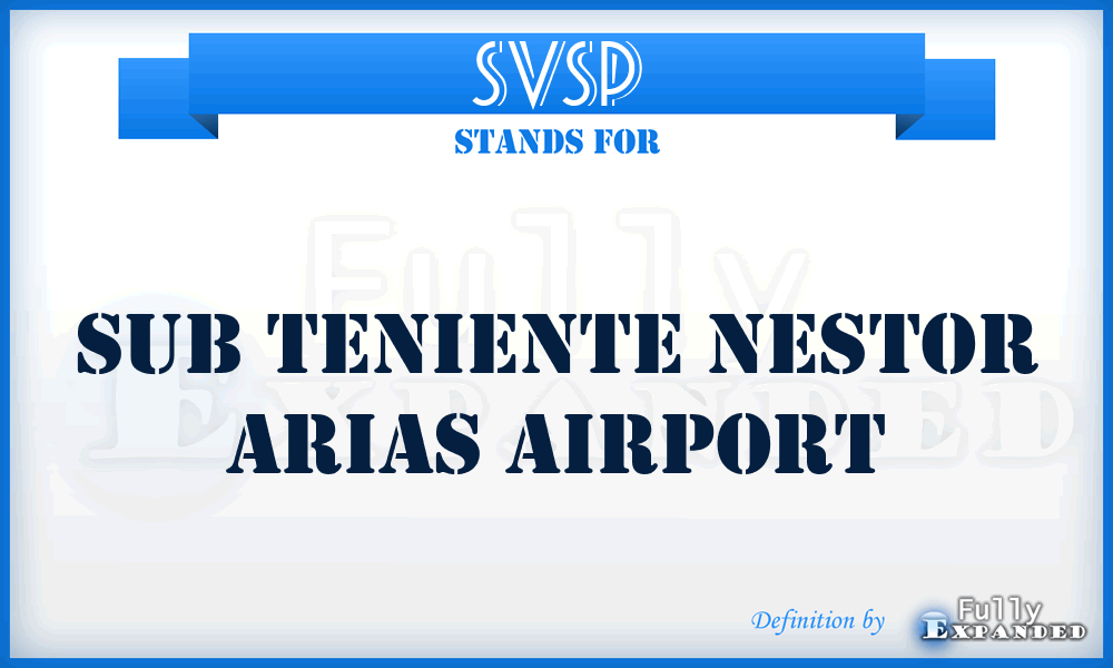 SVSP - Sub Teniente Nestor Arias airport