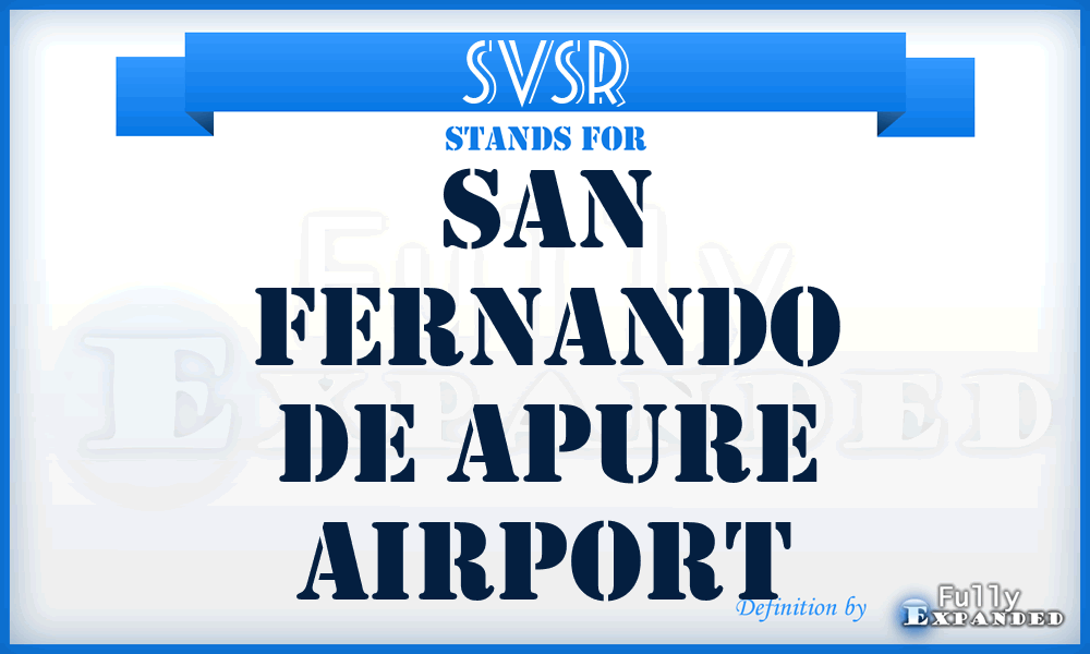 SVSR - San Fernando De Apure airport