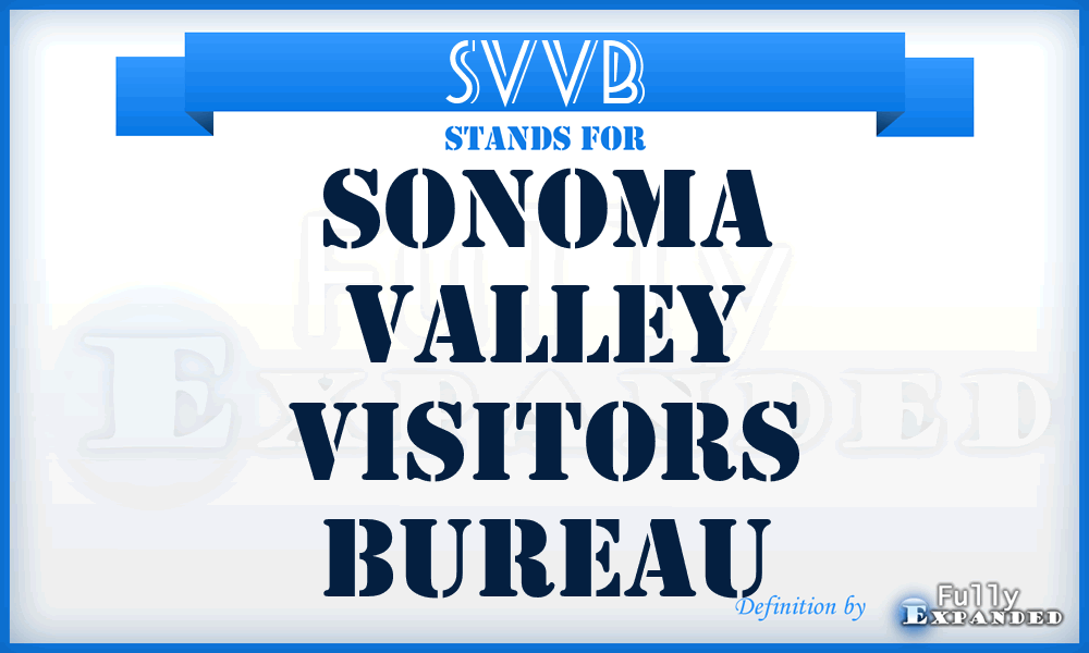 SVVB - Sonoma Valley Visitors Bureau