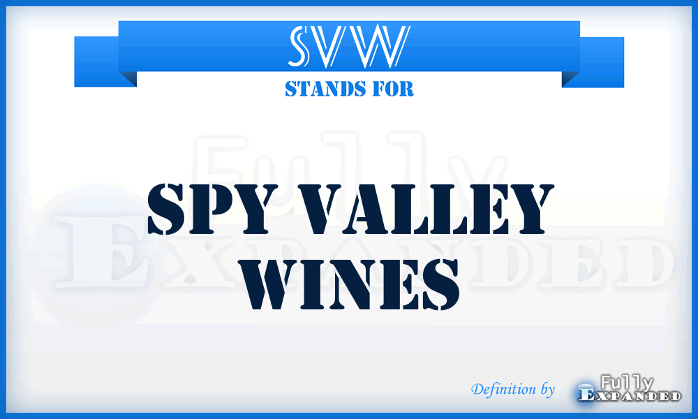 SVW - Spy Valley Wines