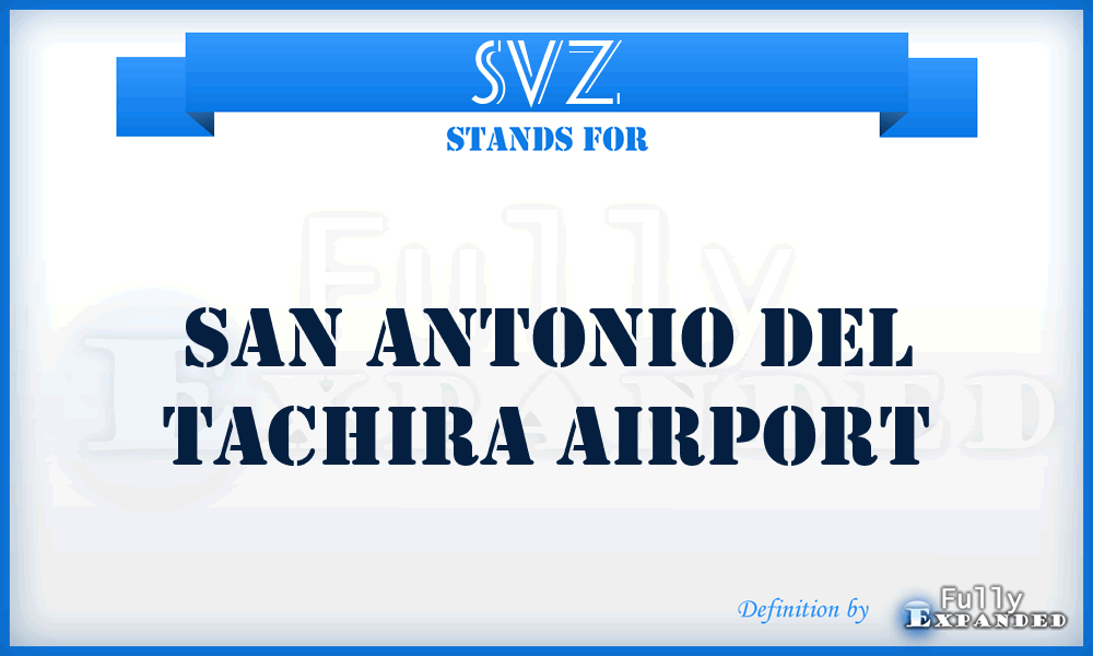 SVZ - San Antonio Del Tachira airport