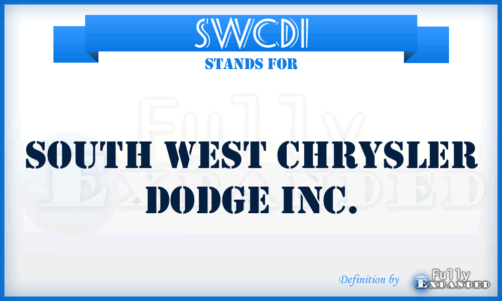 SWCDI - South West Chrysler Dodge Inc.