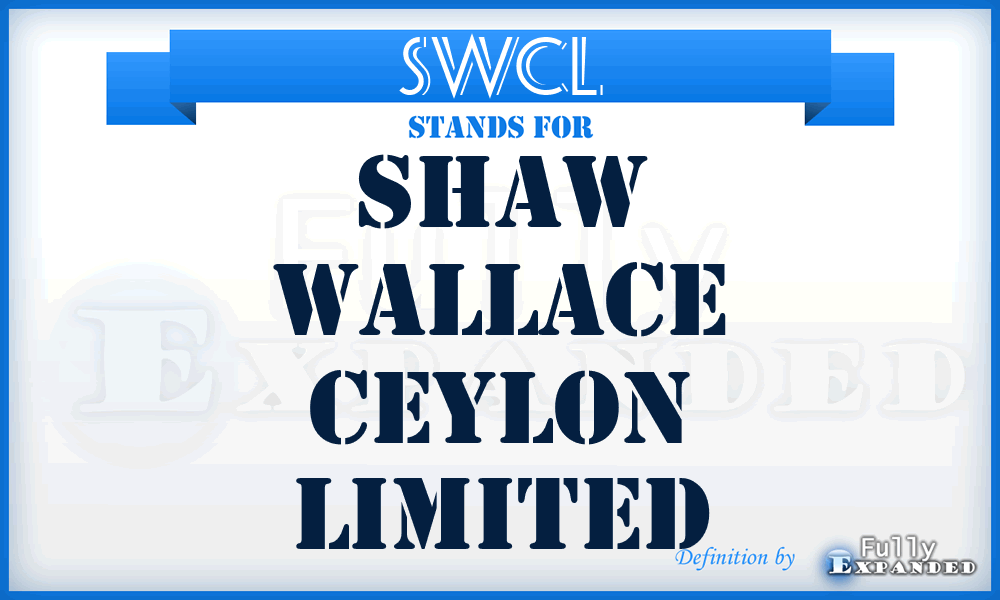 SWCL - Shaw Wallace Ceylon Limited