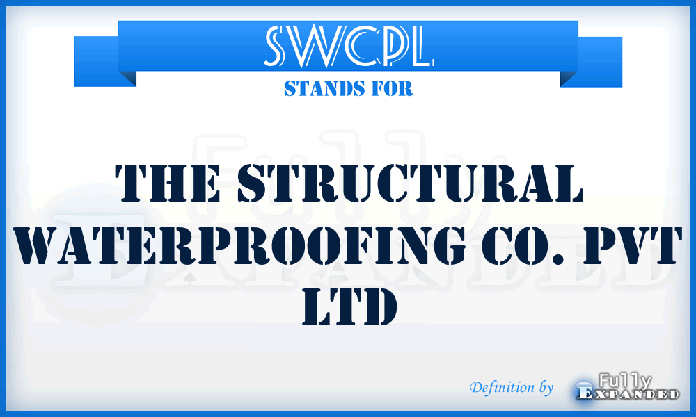 SWCPL - The Structural Waterproofing Co. Pvt Ltd