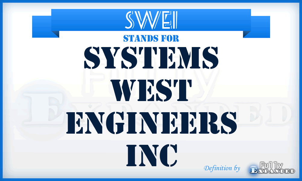 SWEI - Systems West Engineers Inc