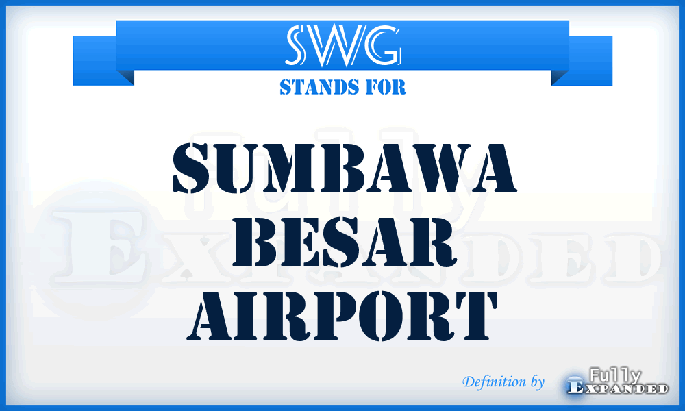 SWG - Sumbawa Besar airport