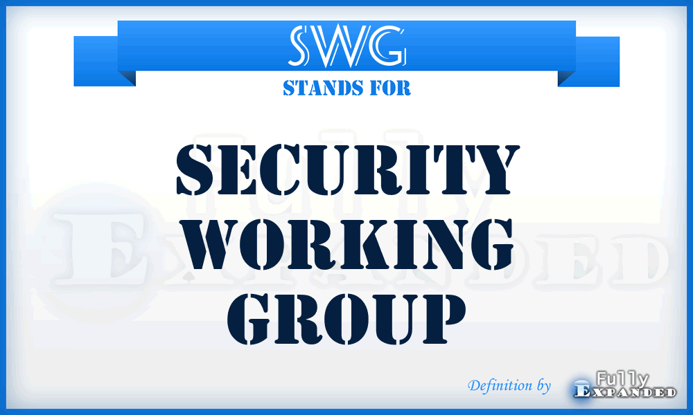 SWG - security working group