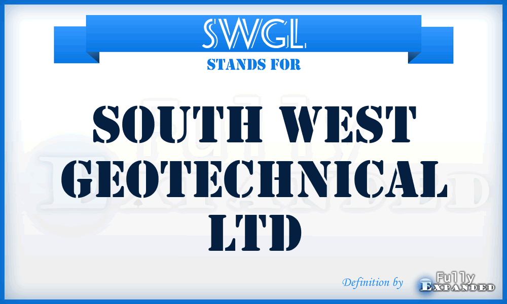 SWGL - South West Geotechnical Ltd