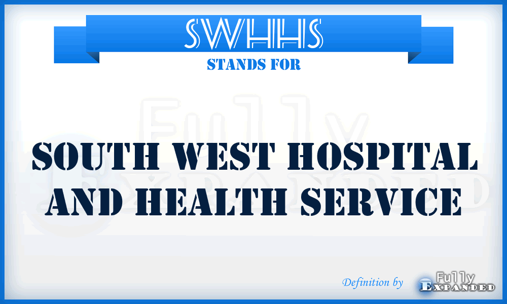 SWHHS - South West Hospital and Health Service
