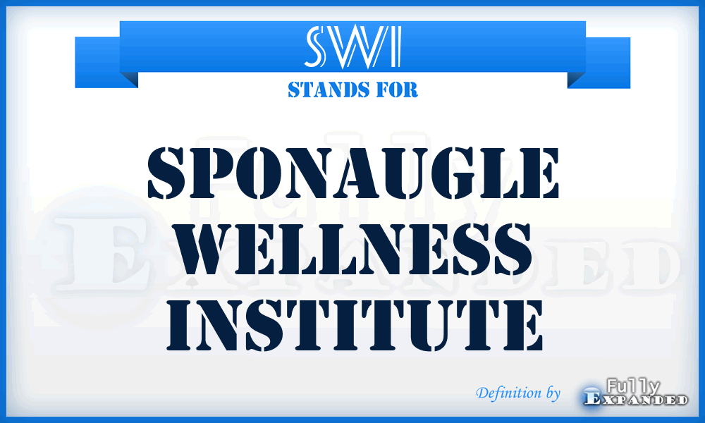 SWI - Sponaugle Wellness Institute