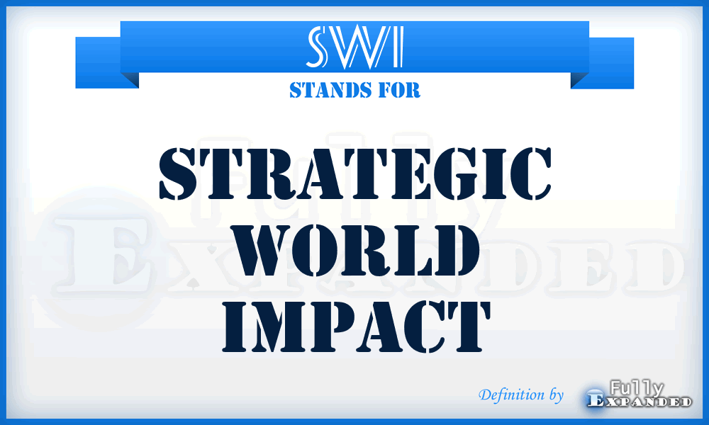 SWI - Strategic World Impact