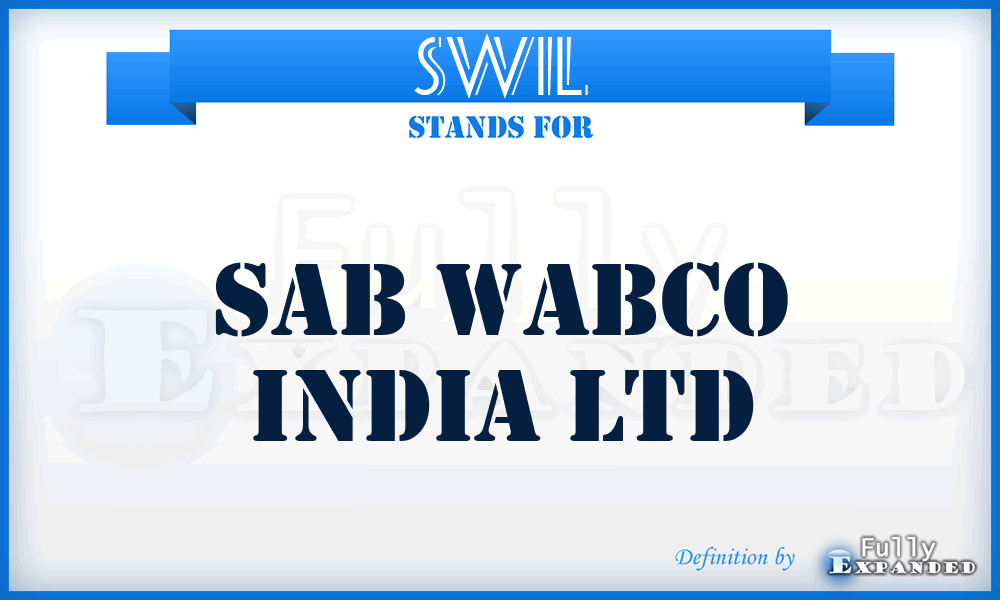 SWIL - Sab Wabco India Ltd