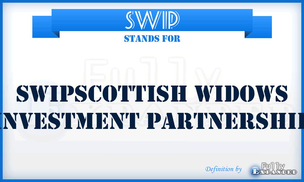 SWIP - Swipscottish Widows Investment Partnership