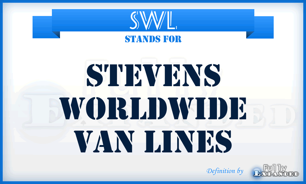 SWL - Stevens Worldwide van Lines