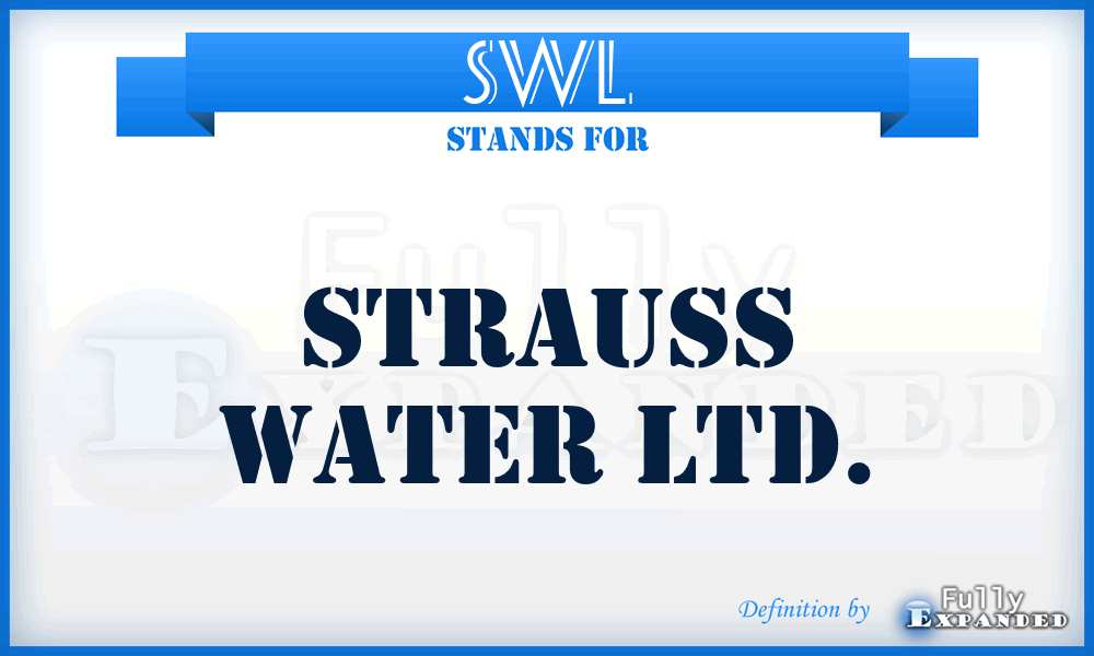 SWL - Strauss Water Ltd.